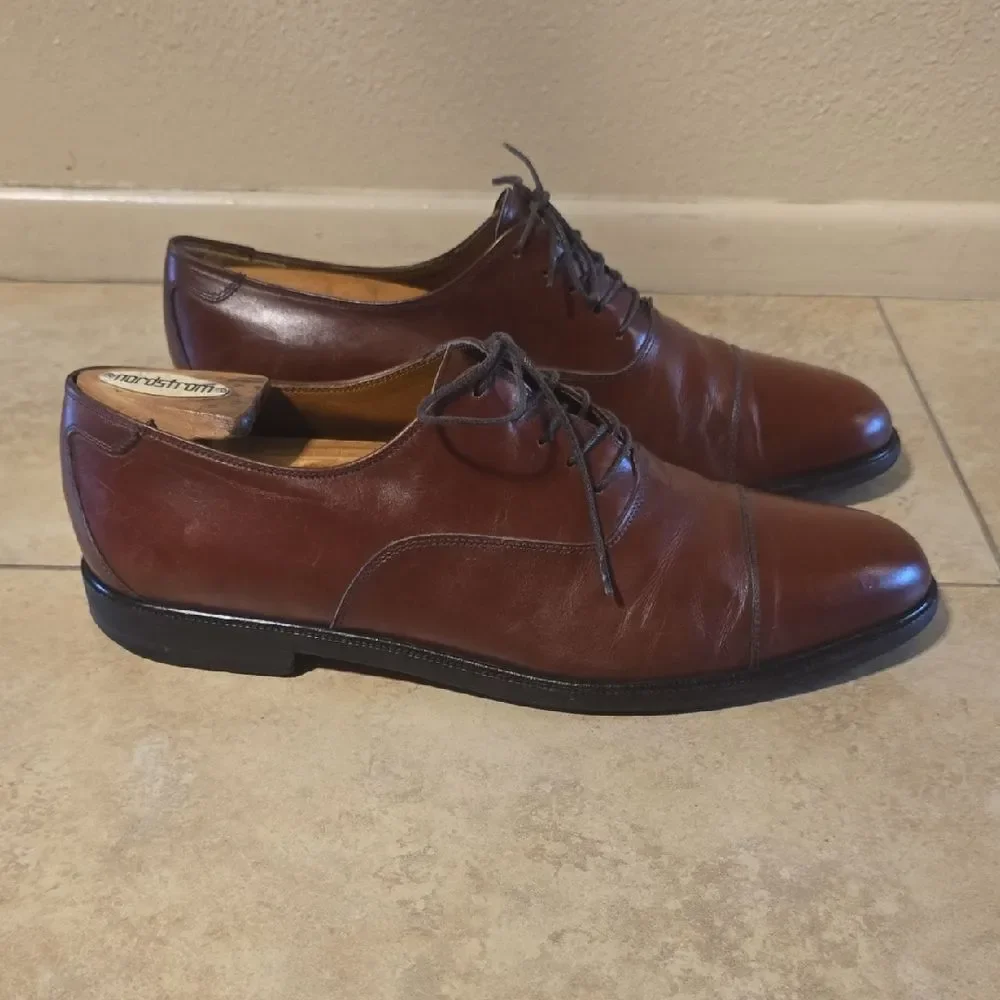 Salvatore Ferragamo Dark Brown Leather Derbys